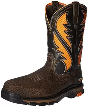 ARIAT Men's Intrepid Venttek Composite Toe Work Boot, Cocoa Brown/Work Orange, 9 Wide