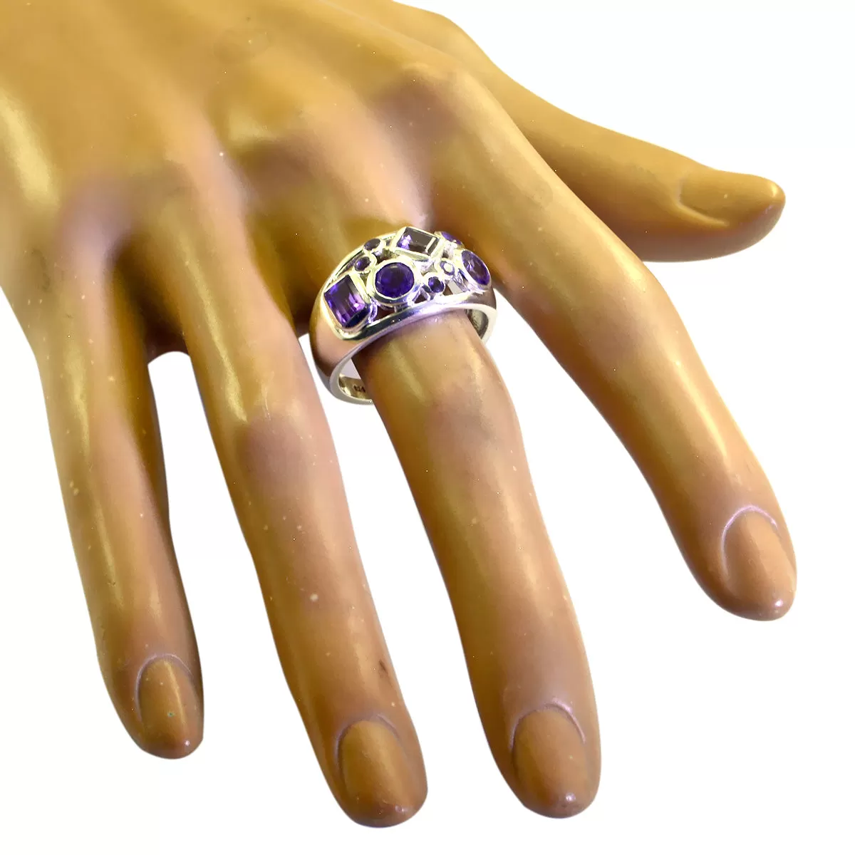 Drop-Dead Gem Amethyst 925 Sterling Silver Rings Gift Easter Sunday